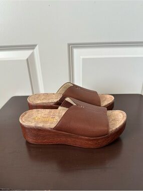 Algeria Women’s Triniti Platform Wedge Slide Sandal Size 36 5.5